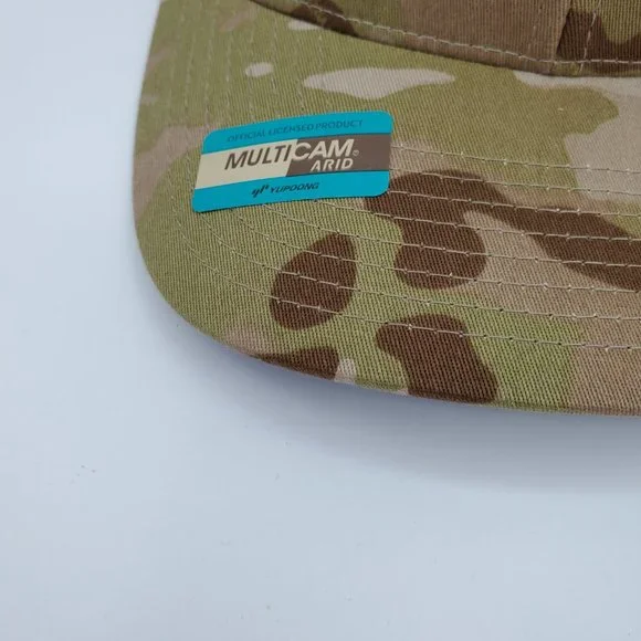 NWT Hooey Chris Kyle Brown Camo Men's Trucker Hat Flexfit American Flag S-M - Picture 3 of 15